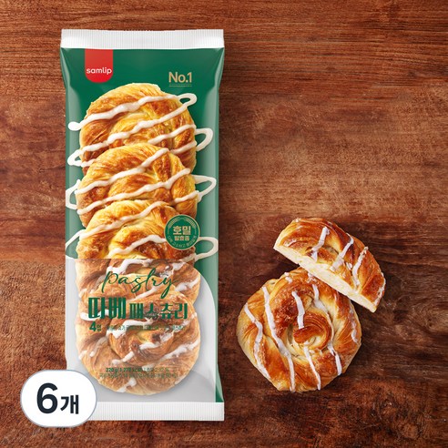 삼립 발효버터 따베패스츄리, 80g, 4개입, 6개