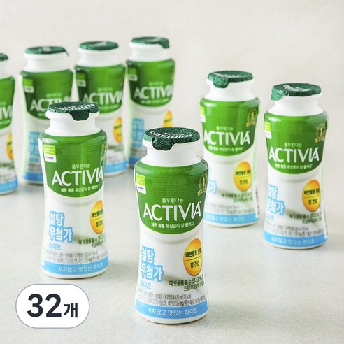 액티비아 병 화이트 플레인, 130ml, 8개입, 4개