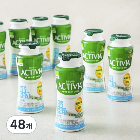 액티비아 병 화이트 플레인, 130ml, 8개입, 6개