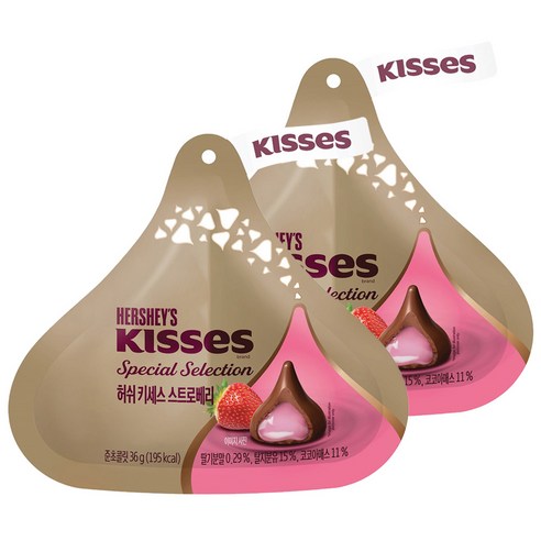허쉬 키세스 스페셜 셀렉션 스트로베리 초콜릿, 2개, 36g