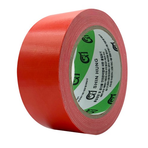 신흥테이프 면테이프 빨강 48mm x 25m, 1개