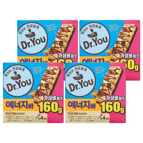 닥터유 에너지바, 40g, 4개