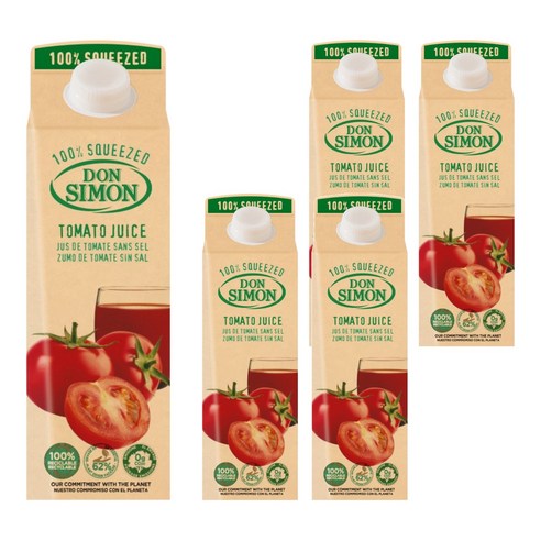 돈시몬 착즙 토마토 주스, 1L, 5개
