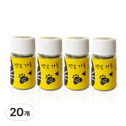 힐링타임 고양이 가루 간식, 캣닢, 6g, 20개