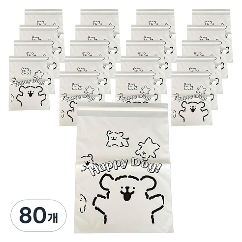 올하이 다용도 선물 포장 귀여운 캐릭터 포장봉투, 80개, 크림옐로우