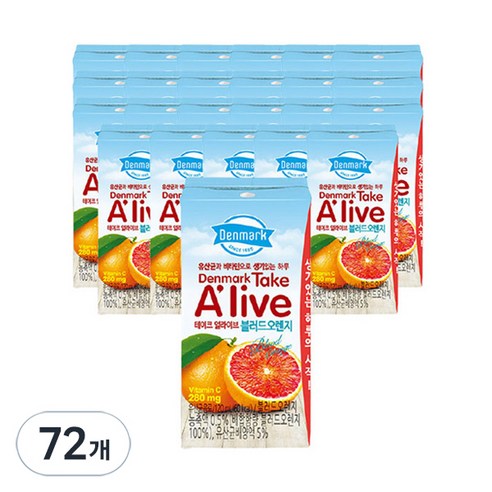 덴마크 테이크얼라이브 블러드오렌지 주스, 120ml, 72개