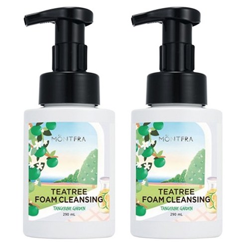 몽프라 약산성 티트리 폼클렌징 탠저린가든, 2개, 290ml