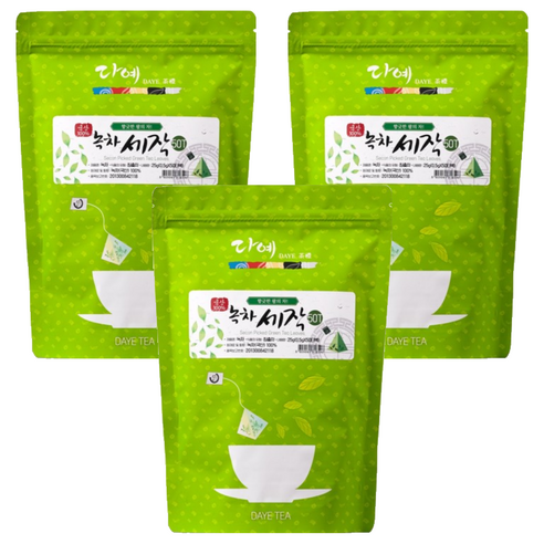 다예 녹차세작차 지퍼팩, 500mg, 50개입, 3개
