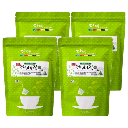다예 녹차세작차 지퍼팩, 500mg, 50개입, 4개