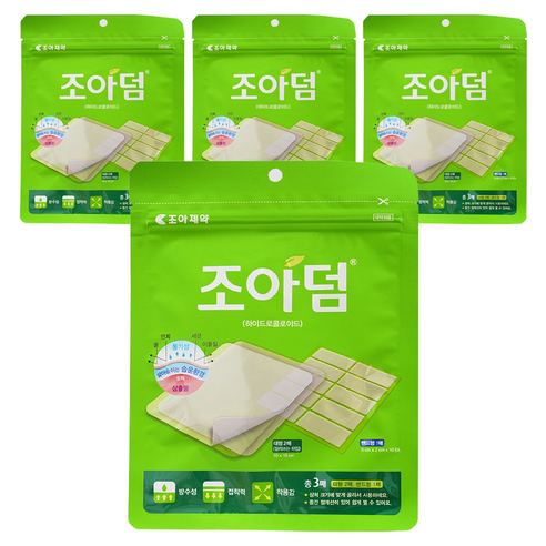 조아제약 조아덤 하이드로콜로이드 혼합 습윤밴드 2종 세트, 4세트