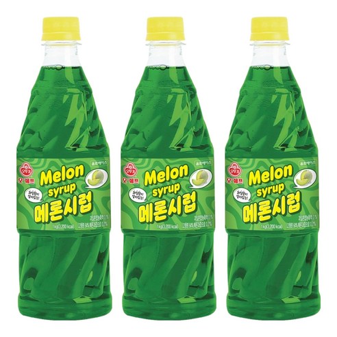 오뚜기 메론시럽, 1kg, 3개