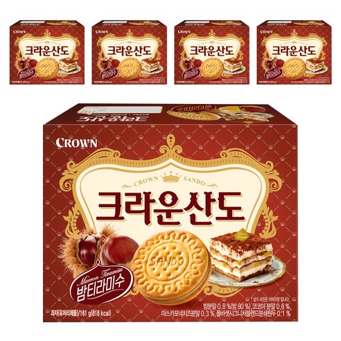 크라운산도 밤 티라미수, 161g, 5개