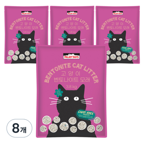 파미데이즈 고양이 벤토나이트 모래, 3.8kg, 8개