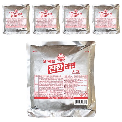 오뚜기 오쉐프 진한라면 스프, 285g, 5개