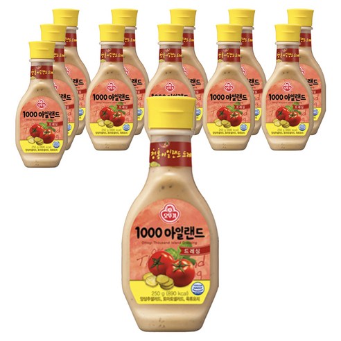 오뚜기 1000 아일랜드 드레싱, 250g, 12개