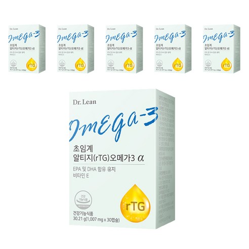 닥터린 초임계 알티지 rTG 오메가3 알파 30.21g, 30정, 6개