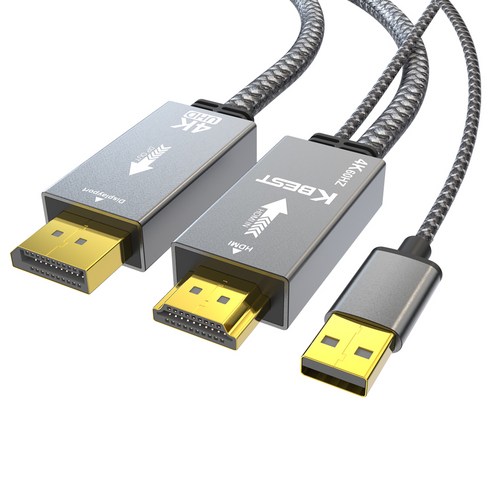 케이베스트 HDMI TO DP 4K 케이블, 1개, 3m