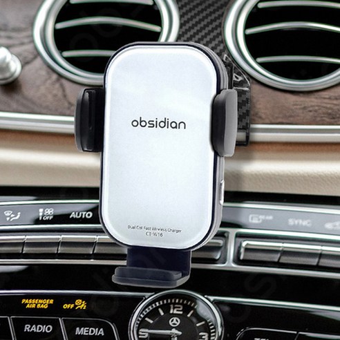 벤츠 E클래스 W213 CLS C257 AMG GT X290 전용 핸드폰 고속 무선충전 거치대, 화이트, CT-W16E+CT-HCM00