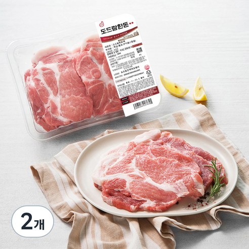 도드람 한돈 1등급 목심 구이용 (냉장), 800g, 2개