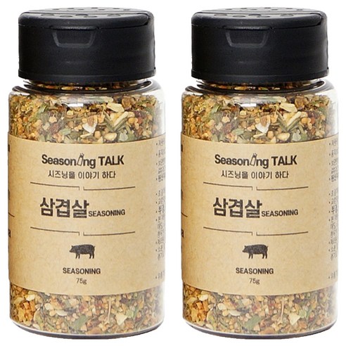 시즈닝톡 삼겹살 시즈닝, 75g, 2개