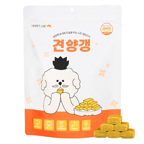 리스펫랩 강아지 노령견 간식 견양갱 7g x 30p, 210g, 1개, 면역력 유지