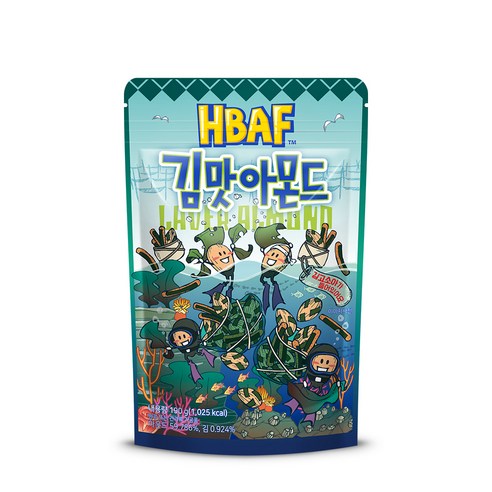 HBAF 바프 김맛 아몬드, 190g, 1개