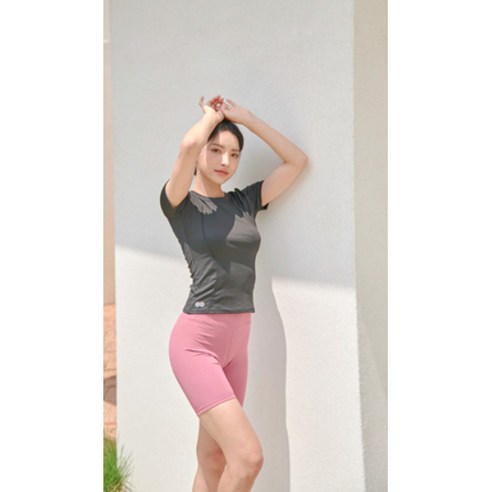 섬세한 편안함과 스타일을 담은 운동 필수템, 장사부 여성용 요가 필라테스 반팔 티셔츠