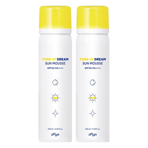 아유아유 톤업드림 선무스 SPF50+ PA++++, 100ml, 2개