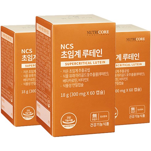 뉴트리코어 NCS 초임계루테인, 60정, 3개