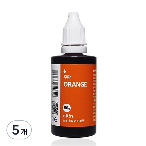엘틴 진한 푸드칼라 주황, 50g, 5개