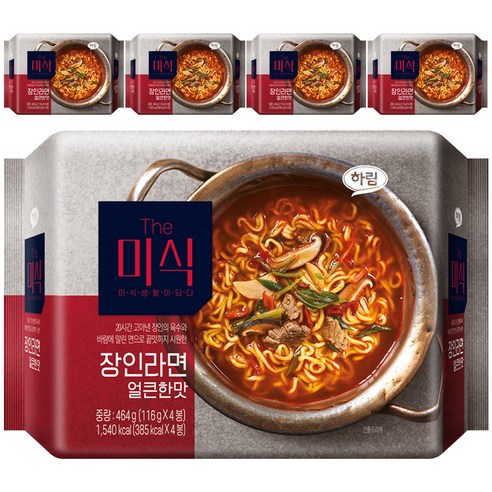 더미식 장인라면 얼큰한맛 116g, 20개