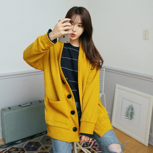 머시따 코디에는 역시 오버핏 가디건