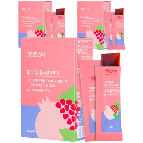 그린몬스터 프리미엄 콜라겐5000, 3개, 300g