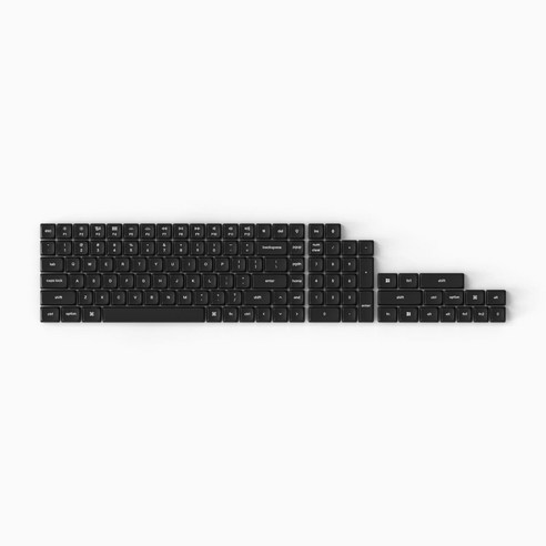 키크론 더블샷 로우 프로파일 PBT 키캡 세트 118키, 일반형, 화이트, PBT-06-EN