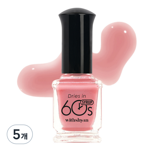 위드샨 60초 매니큐어 반투명 시럽, M66 페어리시럽, 9ml, 5개
