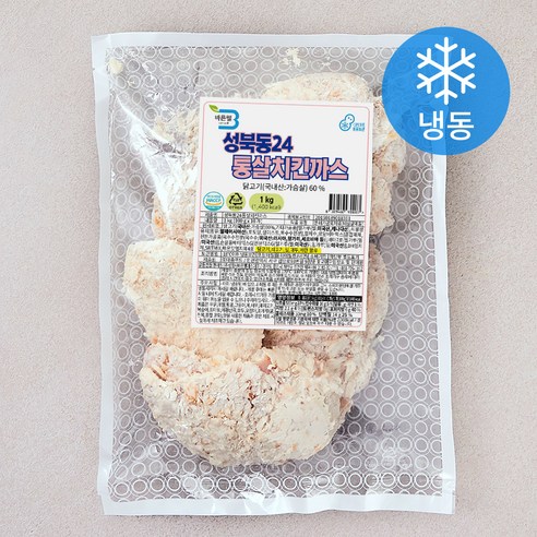 바른웰 성북동24 통살 치킨까스 10개입 (냉동), 1kg, 1개