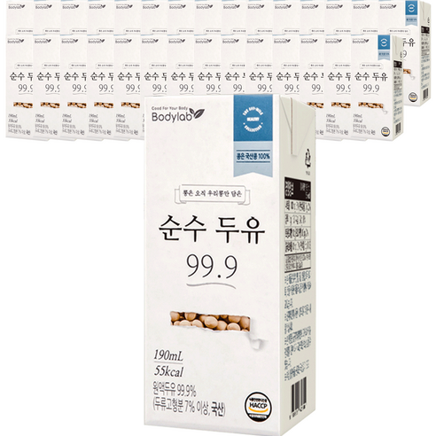 바디랩 순수 두유 99.9, 190ml, 120개