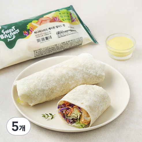 스윗밸런스 허니머스타드 케이준 샐러드 랩, 165g, 5개