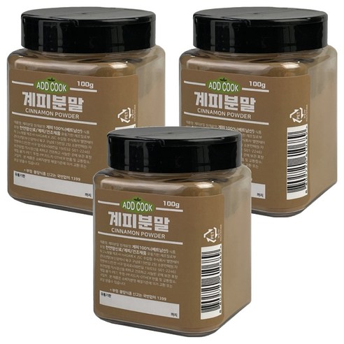ADDCOOK 계피분말, 3개, 100g