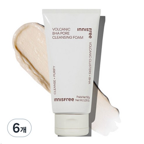 이니스프리 화산송이 모공 바하 클렌징 폼, 150g, 6개