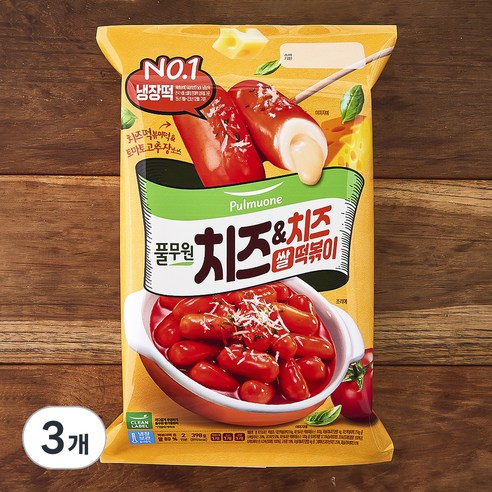 풀무원 쌀 치즈 & 치즈 떡볶이 2인분, 398g, 3개