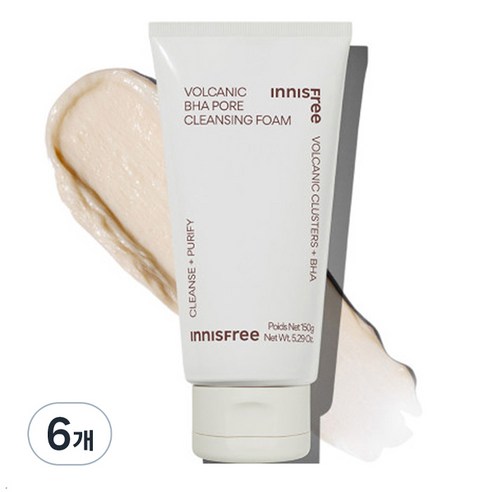 이니스프리 화산송이 바하 모공 클렌징폼, 150g, 6개
