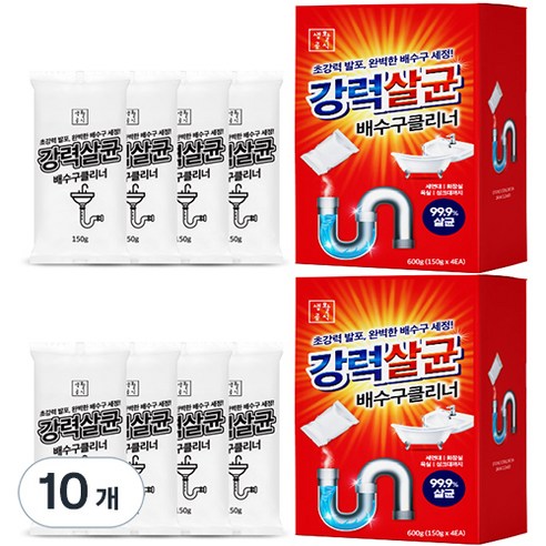 생활공식 강력 살균 배수구 클리너 4p, 600g, 10개