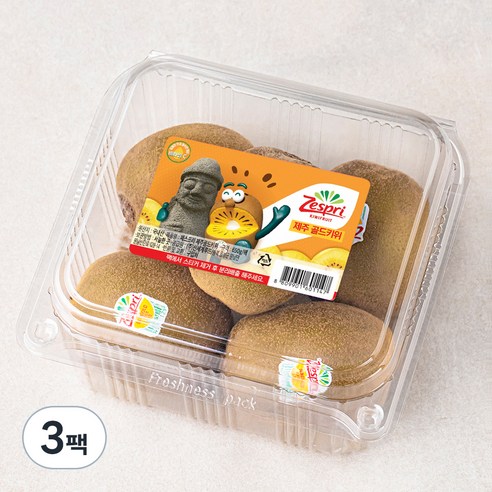 제스프리 제주산 썬골드키위, 650g, 3팩