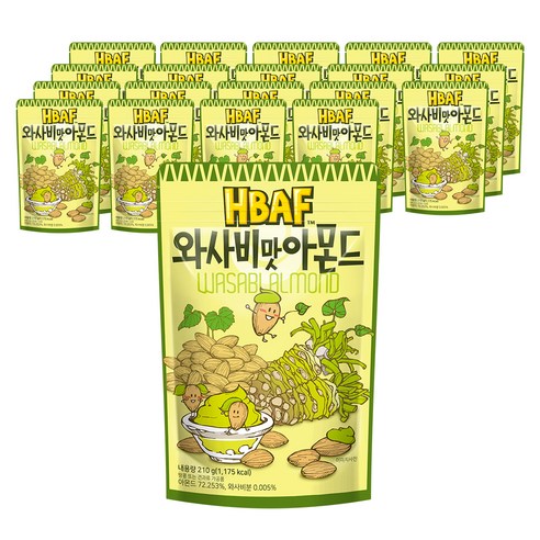 바프 와사비맛 아몬드, 210g, 20개