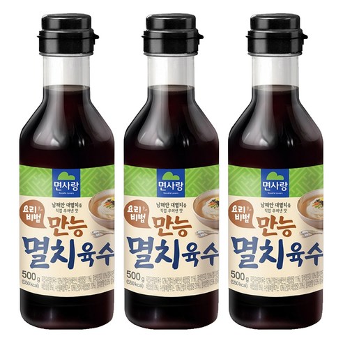 면사랑 요리비법 만능 멸치육수, 500g, 3개