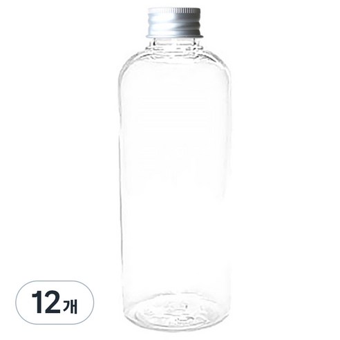병도매닷컴 DT400 투명 음료용기 알루미늄 실버캡, 400ml, 12개