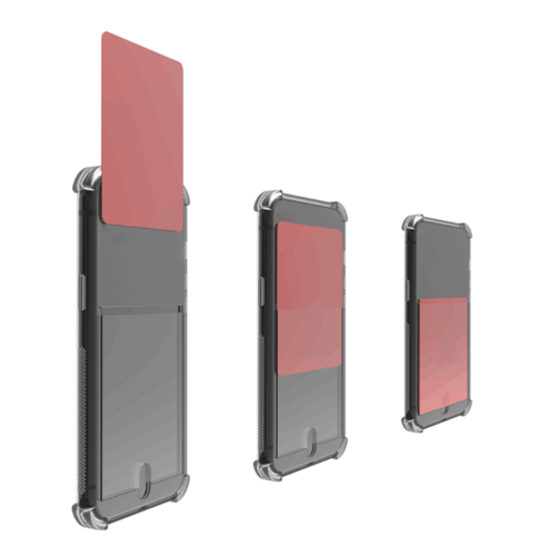 깔끔한 스타일과 편리한 카드 수납, 요거 클리어 카드 수납 젤리 휴대폰 케이스