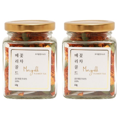 우리꽃연구소 메리골드 꽃차 레귤러, 13g, 1개입, 2개