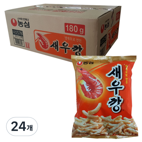 농심 새우깡, 180g, 24개